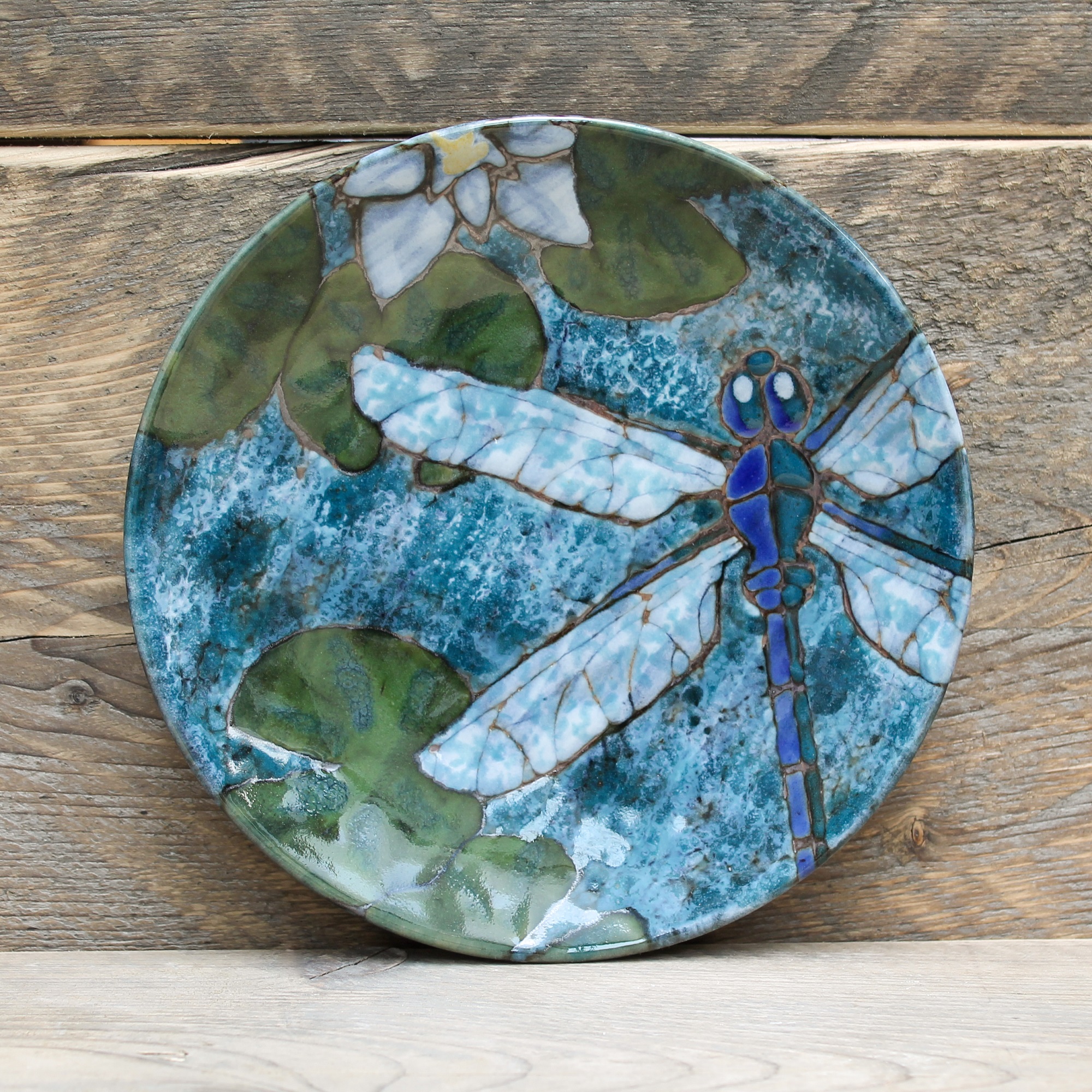 Dragonfly Plate Grayshott Pottery