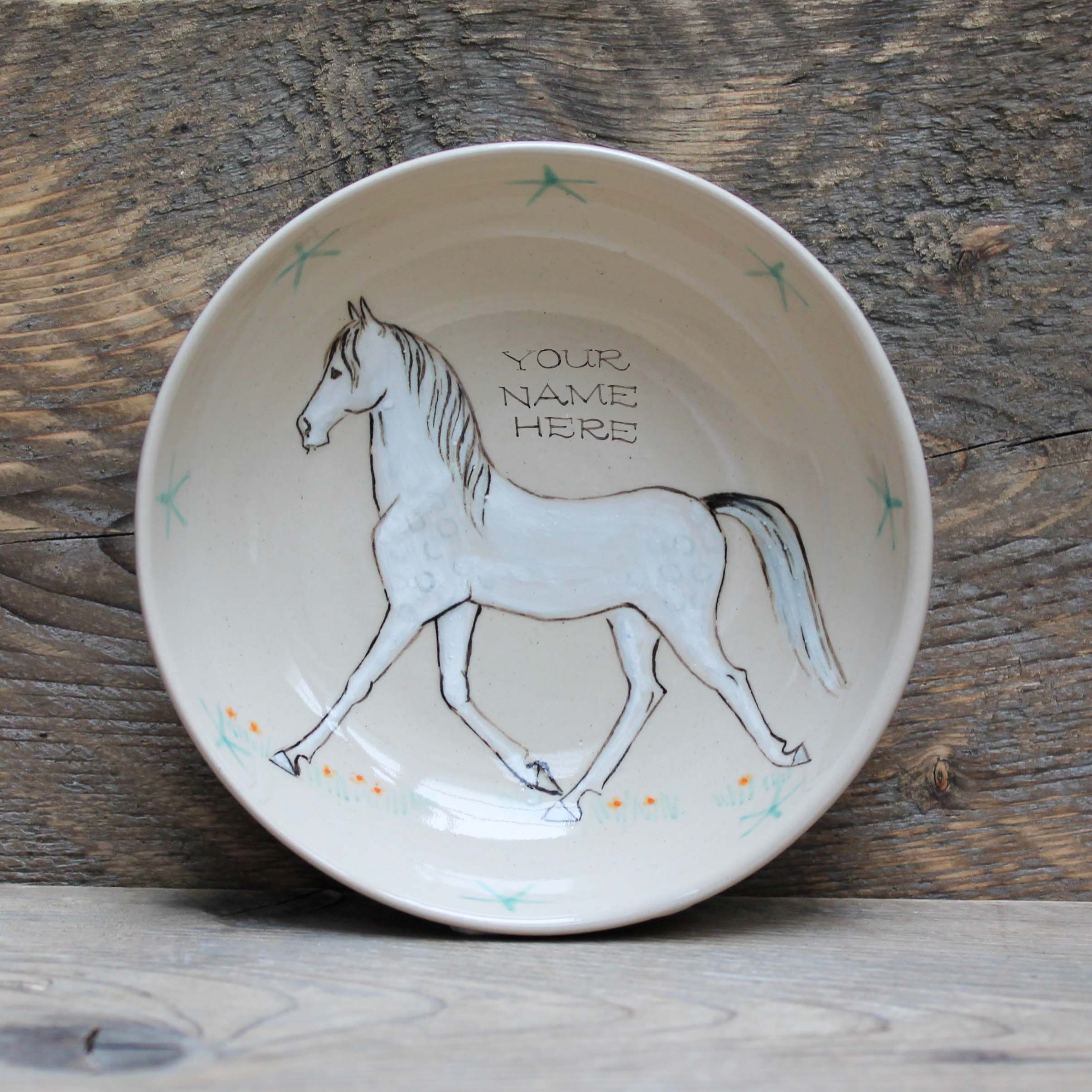 Pony Personalised Cereal Bowl Grayshott Pottery